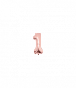 Foil Balloon 40 cm- no.1 Rose Gold