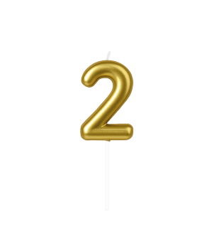 Number candle gold - 2
