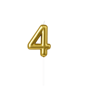 Number candle gold - 4