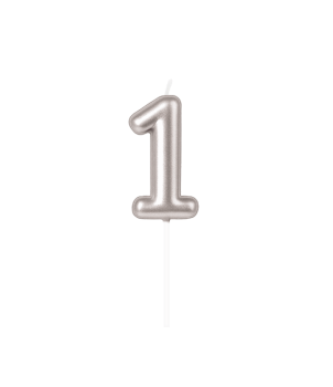 Number candle silver - 1
