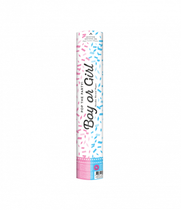 Confetti shooter 40 cm - Gender reveal boy paper