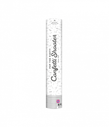 Confetti shooter 40 cm - Silver foil
