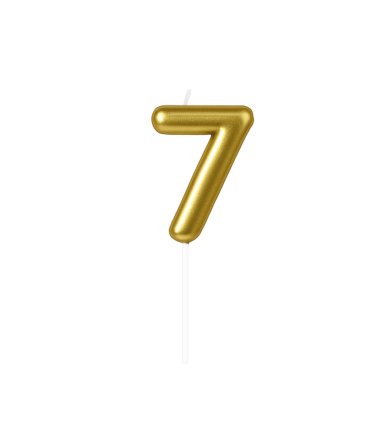 Number candle gold - 7