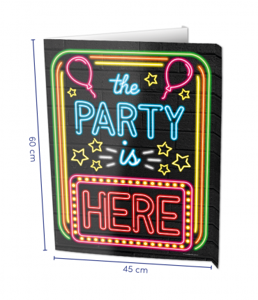 Window signs - The party is here