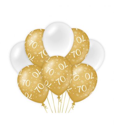 Decoration balloons Gold/white - 70