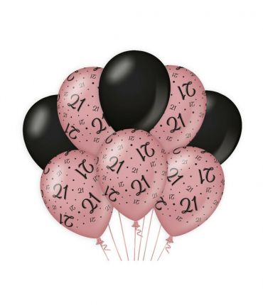 Decoration balloons Rose/black - 21