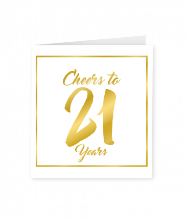 Gold white cards - 21 years