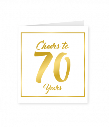 Gold white cards - 70 years