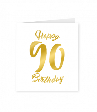 Gold white cards - 90 years