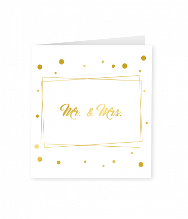 Gold white cards - Mr. & Mrs.