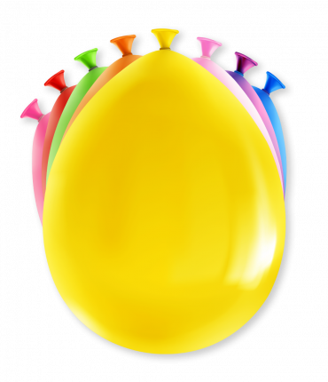 Happy party balloons - Blanco