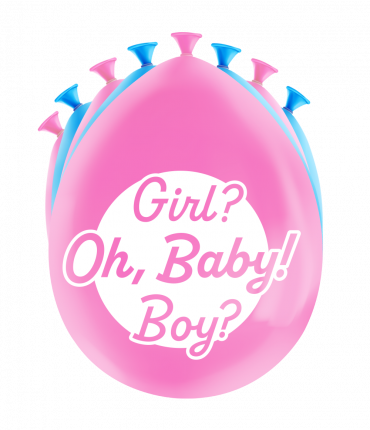 Happy party balloons - Gender reveal