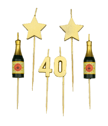 Party cake candles - 40 years