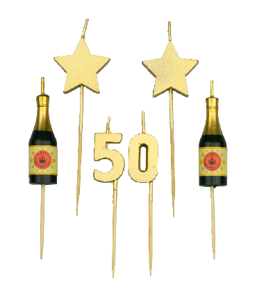Party cake candles - 50 years