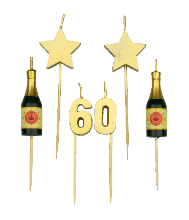 Party cake candles - 60 years
