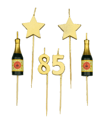 Party cake candles - 85 years