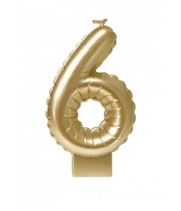 Foil balloon candle gold - 6