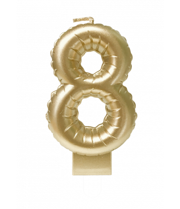 Foil balloon candle gold - 8