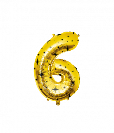 Classy party foil balloon number 86 cm - no.6