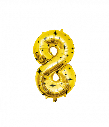Classy party foil balloon number 86 cm - no.8