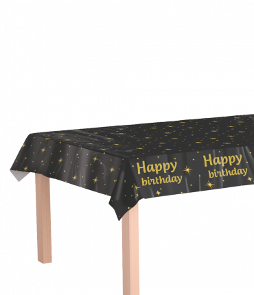 Classy party table cloth - Happy birthday