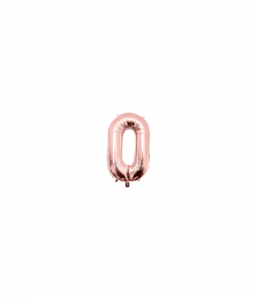 Foil Balloon 40 cm- no.0 Rose Gold