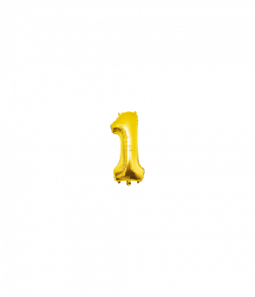 Foil Balloon 40 cm- no.1 Gold