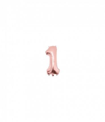 Foil Balloon 40 cm- no.1 Rose Gold