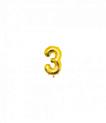 Foil Balloon 40 cm- no.3 Gold