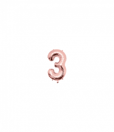 Foil Balloon 40 cm- no.3 Rose Gold