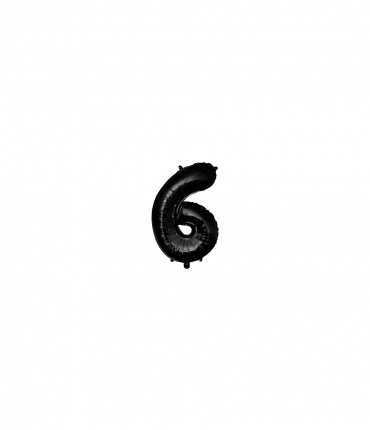 Foil Balloon 40 cm- no.6 Black