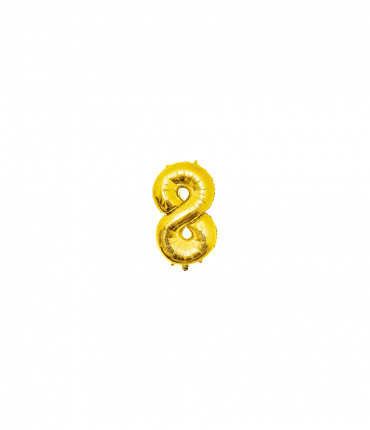 Foil Balloon 40 cm- no.8 Gold
