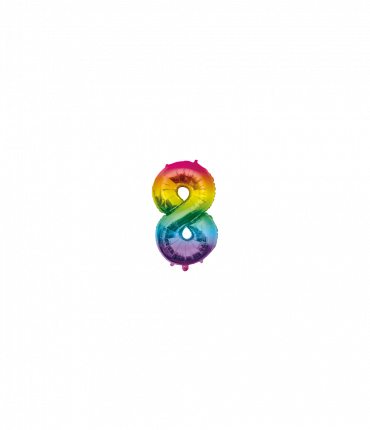 Foil Balloon 40 cm- no.8 Rainbow