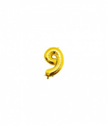 Foil Balloon 40 cm- no.9 Gold