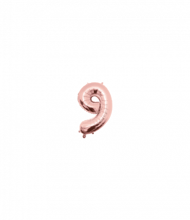Foil Balloon 40 cm- no.9 Rose Gold