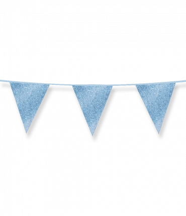 Glitter flags 16 x 20cm - Baby blue