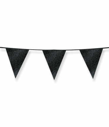 Glitter flags 16 x 20cm - Black