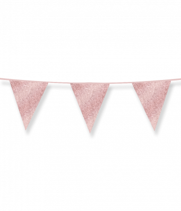 Glitter flags 16 x 20cm - Rose gold