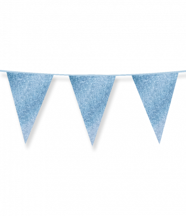 Glitter flags 20 x 30cm - Baby blue