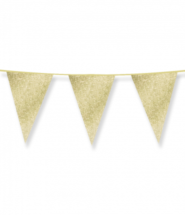 Glitter flags 20 x 30cm - Gold