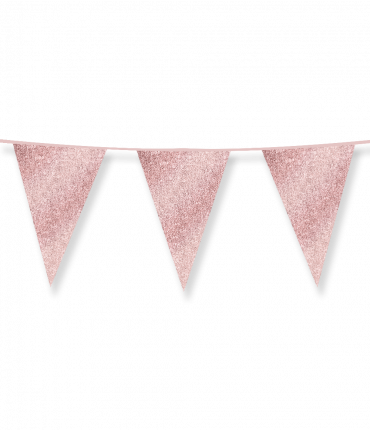 Glitter flags 20 x 30cm - Rose gold