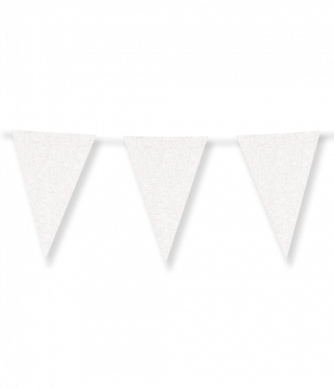 Glitter flags 20 x 30cm - White