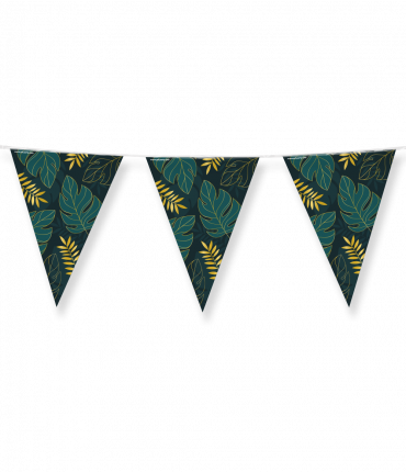 Party Flags foil - Leaves (safari)