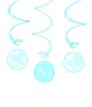 Swirl decorations - It's a boy!