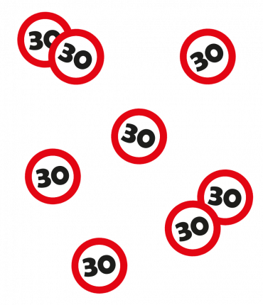 Traffic sign confetti - 30