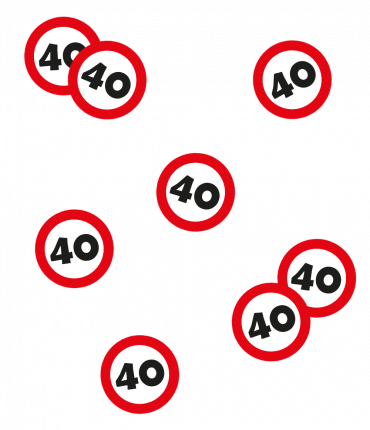 Traffic sign confetti - 40
