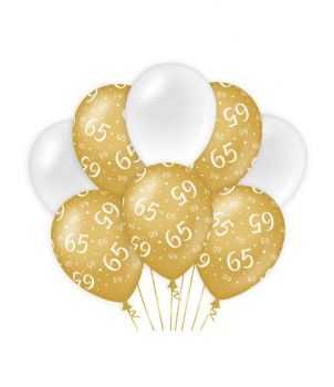 Decoration balloons Gold/white - 65