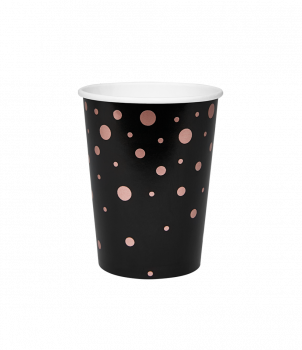 Party table ware - Cups rose/black