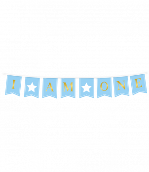 Flag banner - First birthday boy