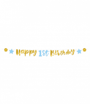 Letter banner - First birthday boy